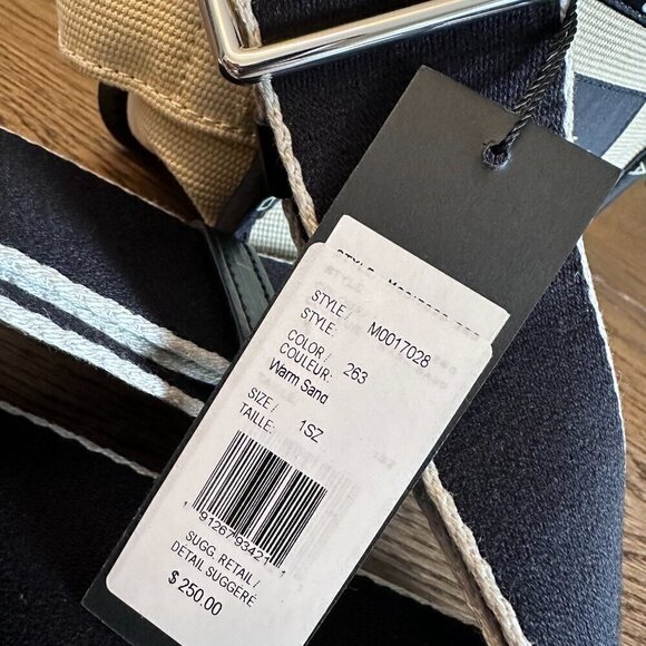 NWT!Marc Jacobs The Camera Bag -White Canvas with Black logo binded edge - Picture 13 of 16